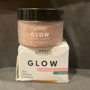 NWT GLOW SKIM BRIGHTING FACE SCRUB UNSCENTED WITH ORGANIC TURMERIC​​​​​​